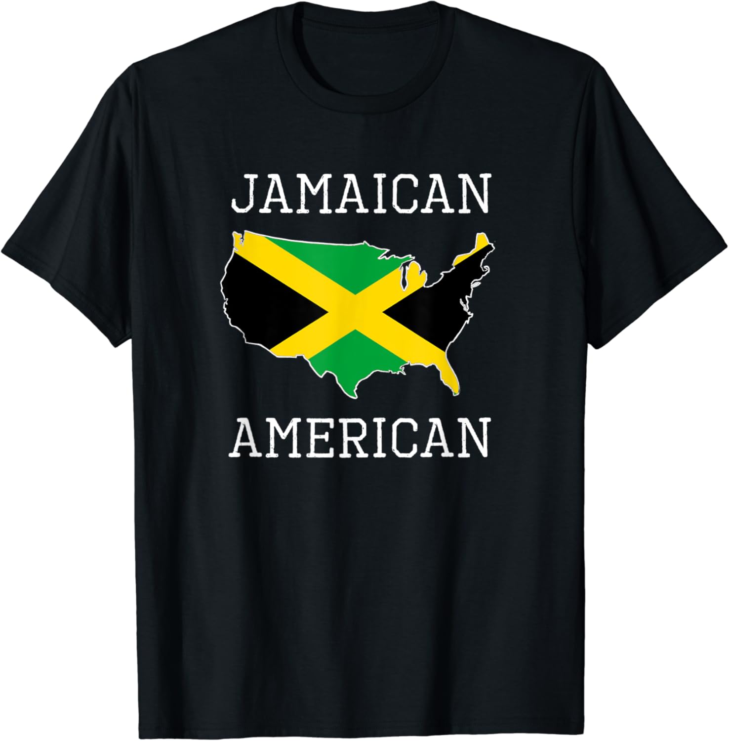 Jamaican American Half Jamaica Half America Flag TShirt